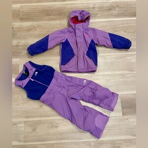 The North Face Toddler Snowsuit in Purple and Blue